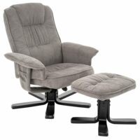 Fauteuil de relaxation avec repose-pieds en tissu