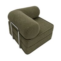 Fauteuil de sol confortable style japandi--Vert-SURB