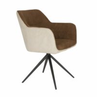 Fauteuil design en polyester marron--Marron-BOITE A DESIGN