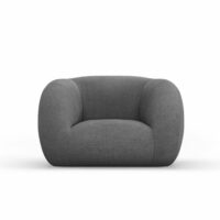 Fauteuil en bouclé gris foncé--Gris-Cosmopolitan Design