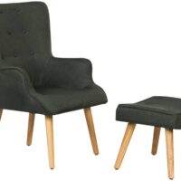 Fauteuil en lin gris foncé-Lin-Gris-Habitat & Jardin