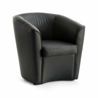 Fauteuil en similcuir noir 60x70 cm--Noir-Talamo Italia
