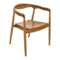 Fauteuil en teck massif bois naturel 57 x 61-Teck-Beige-Home Maison