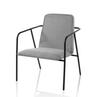 Fauteuil en tissu gris-Tissu-Gris-AQA DESIGN