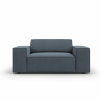Fauteuil en tissu structuré bleu-Tissu-Bleu-Micadoni Home