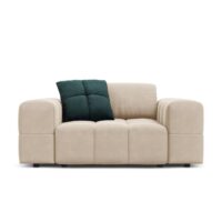 Fauteuil en tissu velours beige clair-Tissu-Beige-CXL by Christian Lacroix