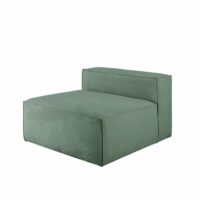 Fauteuil en velours côtelé couleur vert bleuté 110x90cm-Velours-Vert-Decowood