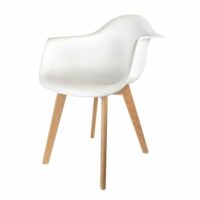 Fauteuil enfant design scandinave blanc--Blanc-The Home Deco Factory