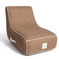 Fauteuil gonflable riviera en olefin couleur chocolat 105x75x75 cm--Marron-Coco Lounge