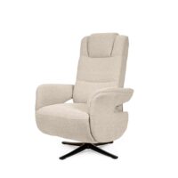 Fauteuil inclinable beige à 2 moteurs-Lin-Beige-Koketto Home