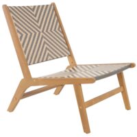 Fauteuil intérieur extérieur en acacia massif et fibres-Fibre-Marron-Nordlys