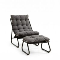 Fauteuil lounge relax avec repose-pieds