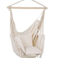 Fauteuil suspendu coton beige-Coton-Beige-Beliani