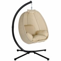 Fauteuil suspendu œuf pliable avec coussin