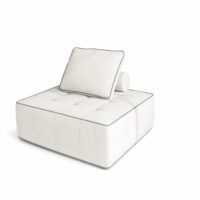 Fauteuil Zen 1 place - blanc et sauge--Multicolore-Coco Living