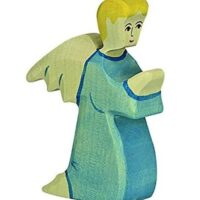 Figurine crèche de noël - ange à genoux--Bleu-Holztiger