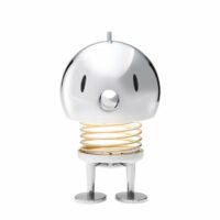 Figurine lampe led nomade l chrome--Argenté-Hoptimist