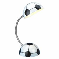 Flexo pour enfants noir et blanc en forme de ballon de football--Blanc-Wonderlamp