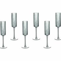 Flûte 20cl linje - 6 pièces-Lin-Transparent-Björn