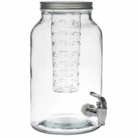 Fontaine à boissons avec infuseur 5.5 litres-Bois-Transparent-The Home Deco Factory