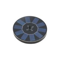 Fontaine extérieure ronde en résine alimentation solaire fontaine + ba-Résine-Gris-Just Sun