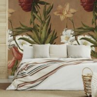 Fresque grandes fleurs 159x280cm--Multicolore-Art for the Home