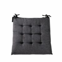 Galette de chaise outdoor unie déperlant et anti uv gris 40x40 cm--Gris-Enjoy Home