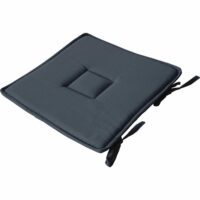Galette de chaise uni effet bachette 40 x 40 cm gris foncé--Gris-Enjoy Home