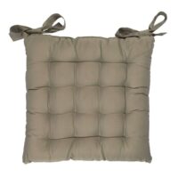 Galette en taffetas taupe 38x38-The Deco Factory