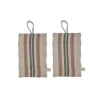 Gants Anti-chaleur en coton H22x14cm-Coton-Marron-OYOY Living Design