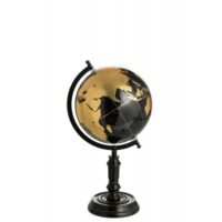 Globe sur pied bois noir/or H41cm-Bois-Noir-J-line