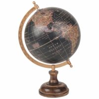 Globe terrestre carte du monde en manguier noir-Maisons du Monde