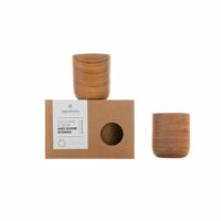 Gobelets en teck recyclé