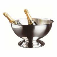Grand seau à champagne en inox 40cm-Inox-Argenté-Novastyl