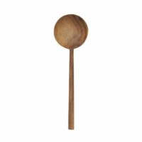 Grande cuillère ronde en teck recyclé-Teck-Marron-OriginalHome
