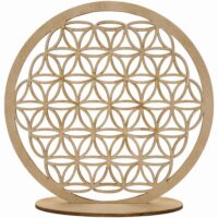 Grande fleur de vie en bois à poser 30 cm-Bois-Beige-Mani Bhadra