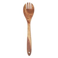 Grande fourchette à salade en bois d'olivier-Bois-Marron-Signes Grimalt