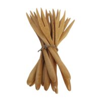 Grande fourchette bamboo lot de 12--Marron-house doctor