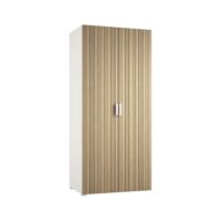 Guardaroba 2 Ante in Legno Nobilitato Bianco 80x52x180h cm--Blanc-Dmora