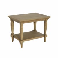 Guéridon style shabby chic en chêne marron-Chêne-Marron-Robin des Bois