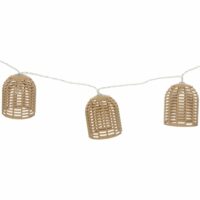 Guirlande led extérieure polypropylène naturel 80x300 cm-Polypropylène-Beige-Home Maison