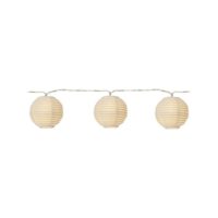 Guirlande lumineuse blanche boules en papier 3