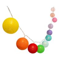 Guirlande solaire nylon multicolore 3.8m--Multicolore-LUMISKY
