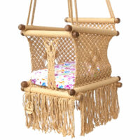 Hamac bébé macramé taupe--Marron-Hamac del sol