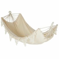 Hamac double en coton recyclé beige 160x230-Maisons du Monde