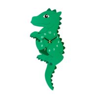 Horloge  dragon vert bois 20 x 5 x 35 cm-Bois-Vert-Pylones