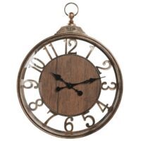 Horloge murale 40 cm marron--Marron-Beliani