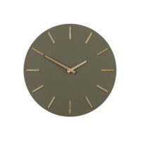 Horloge murale brun foncé aluminium h4xl35.5xl35.5cm-Aluminium-Marron-Mica Decorations