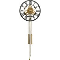 Horloge murale clockwork 126x46cm kare design--Doré-Kare Design