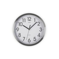 Horloge murale en aluminium blanc 20 cm-Aluminium-Blanc-Versa Home